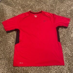 Nike dri fit black and red T-shirt